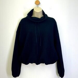 Max Studio - Funnel Neck Waffle Knit Lightweight Pullover Sweater Size XS